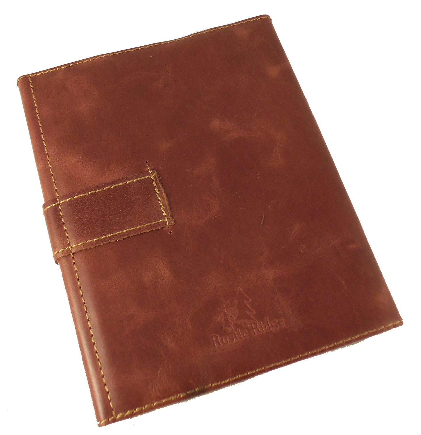 Refillable Leather Travel Journal with Handmade Paper - 200 pages - Soft Leather Lays Flat - 6x8" - - Rustic Ridge Leather