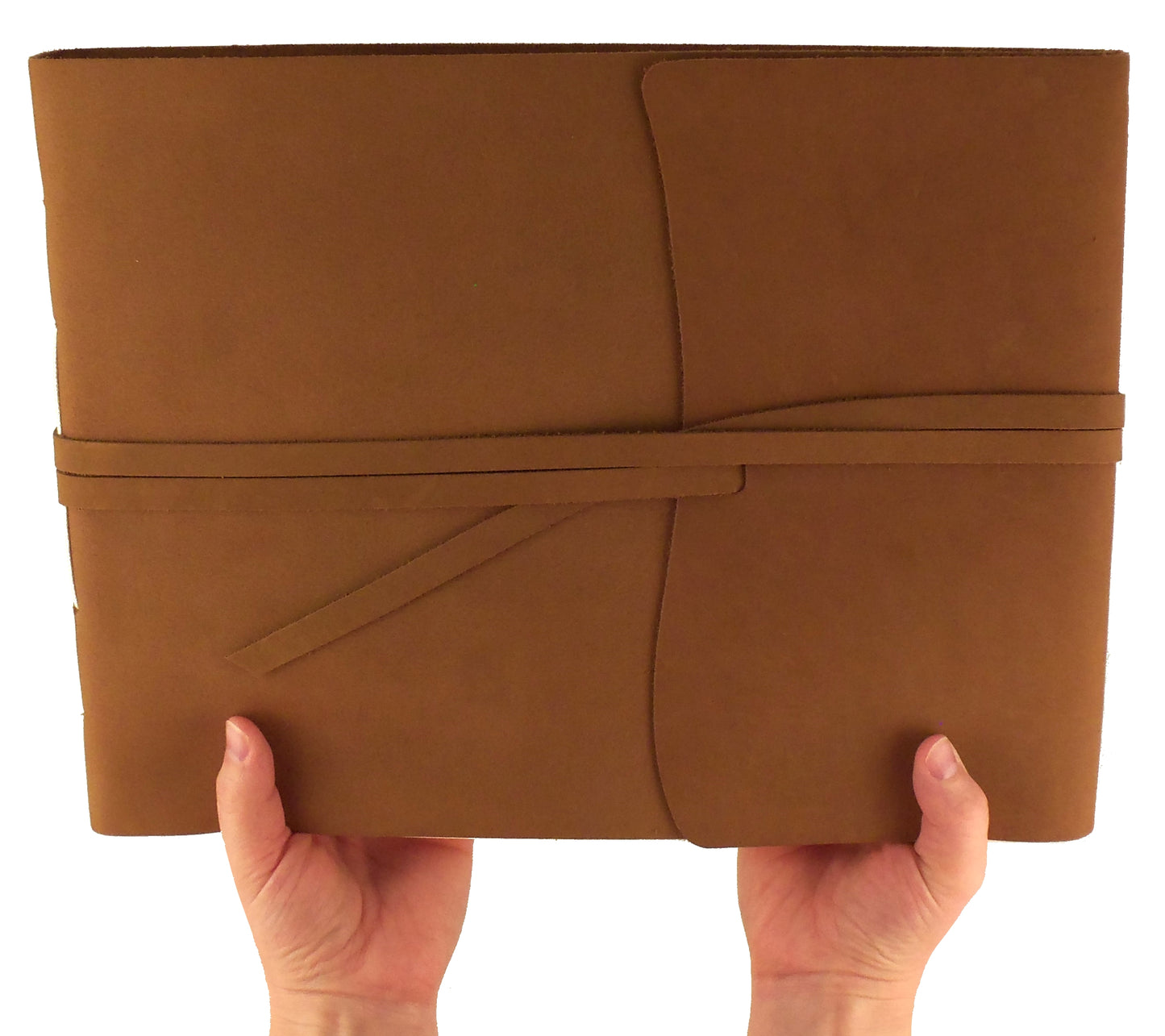 Large Rustic Genuine Leather Photo Album with Gift Box - Holds 400 4x6" or 200 5x7" Photos - 10x13" - Rustic Ridge Leather