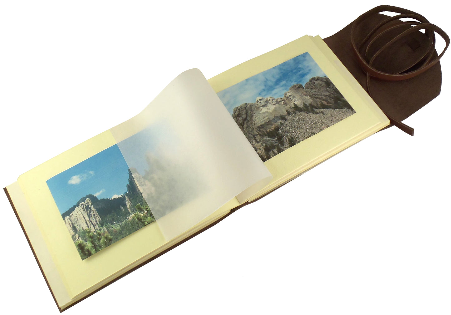 Rustic Leather Legacy Photo Album with Gift Box - Holds 100 4x6 or 5x7 Photos - 6x8" - Rustic Ridge Leather