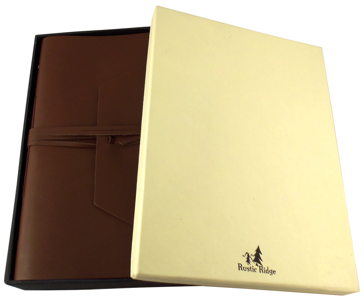 Large Genuine Leather Expedition Journal / Sketchbook with Gift Box - 380 Pages - 9" x 12" - Rustic Ridge Leather