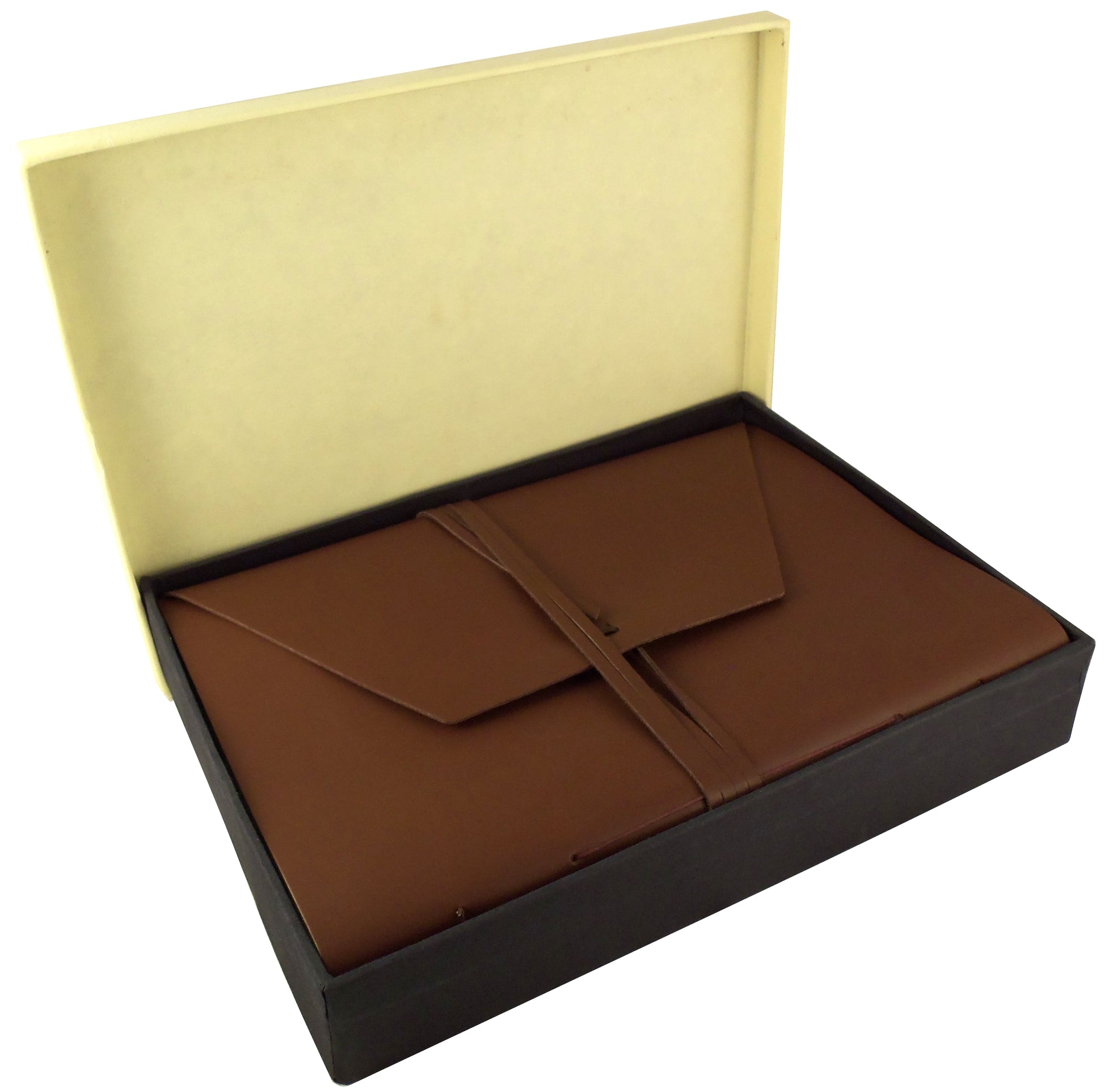 Large Genuine Leather Expedition Journal / Sketchbook with Gift Box - 380 Pages - 9" x 12" - Rustic Ridge Leather