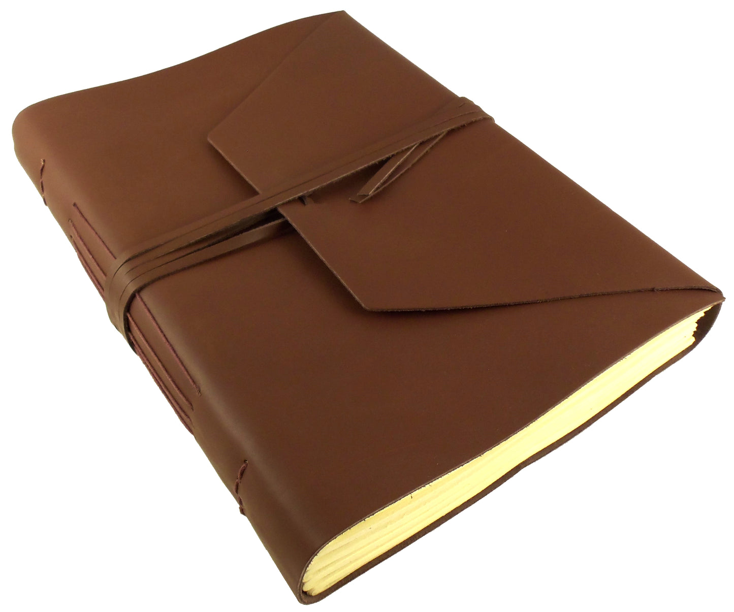 Large Genuine Leather Expedition Journal / Sketchbook with Gift Box - 380 Pages - 9" x 12" - Rustic Ridge Leather
