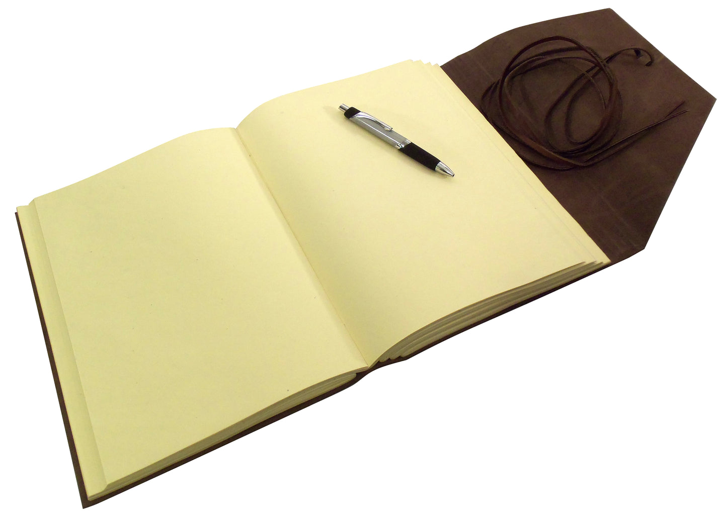 Large Genuine Leather Expedition Journal / Sketchbook with Gift Box - 380 Pages - 9" x 12" - Rustic Ridge Leather