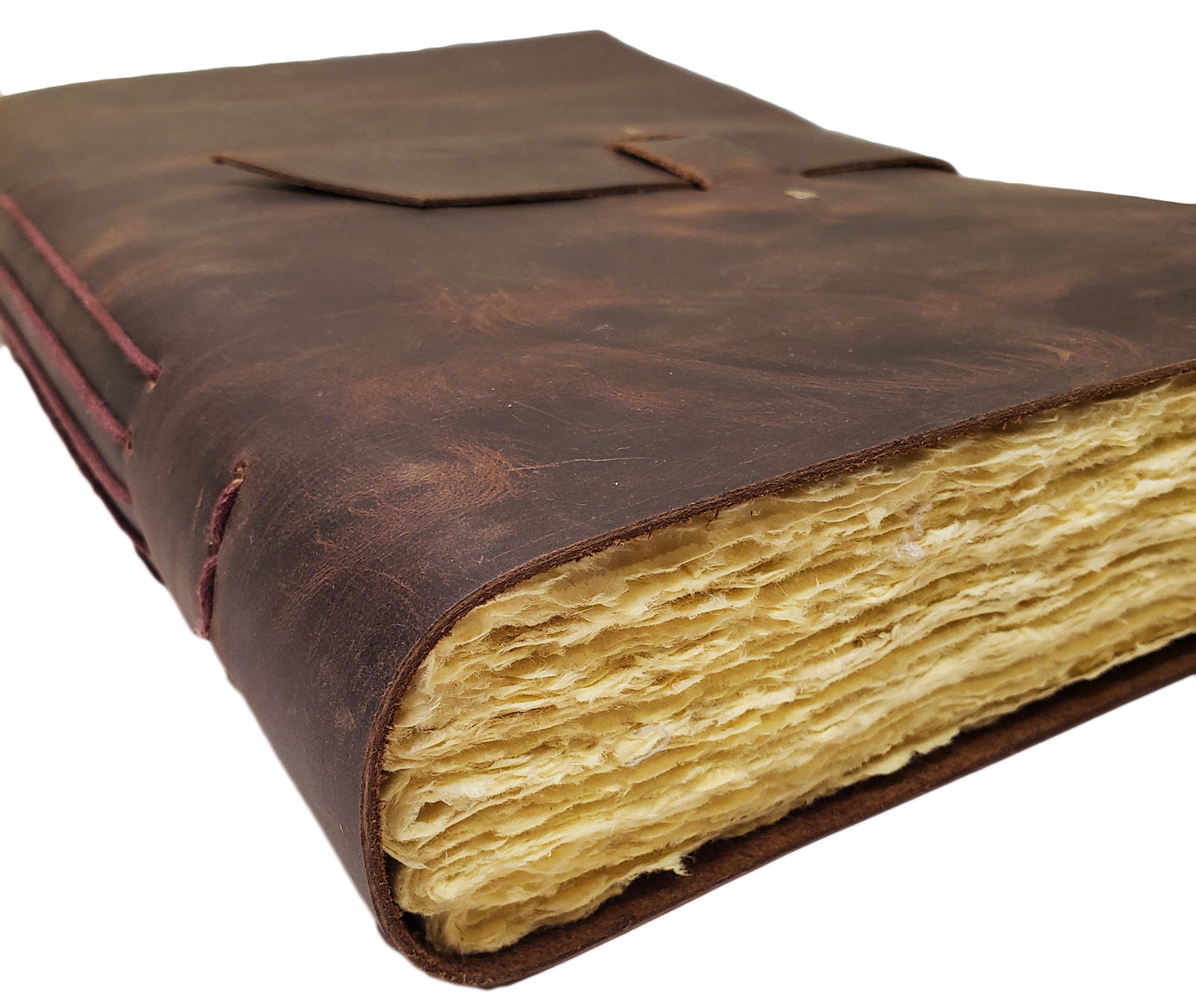 Large Vintage Leather Journal / Sketchbook with Gift Box - 320 Pages - 9" x 12" - Rustic Vintage Style