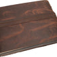 Small Vintage Leather Photo Album with Black Pages - Holds 50 4x6 or 5x7 Photos - 6x8"