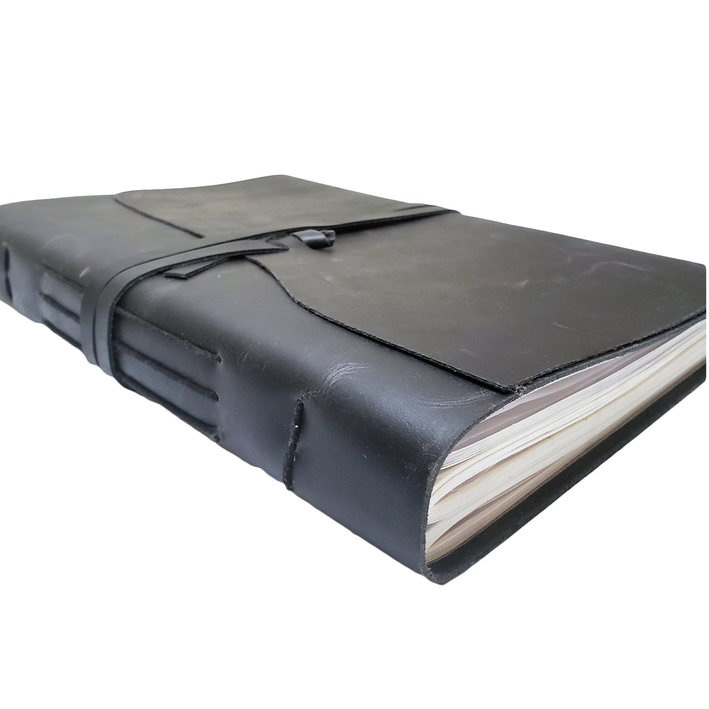 Large Genuine Leather Scrapbook Photo Album with Gift Box - Holds 200 4x6 or 5x7 Photos - 9x12"