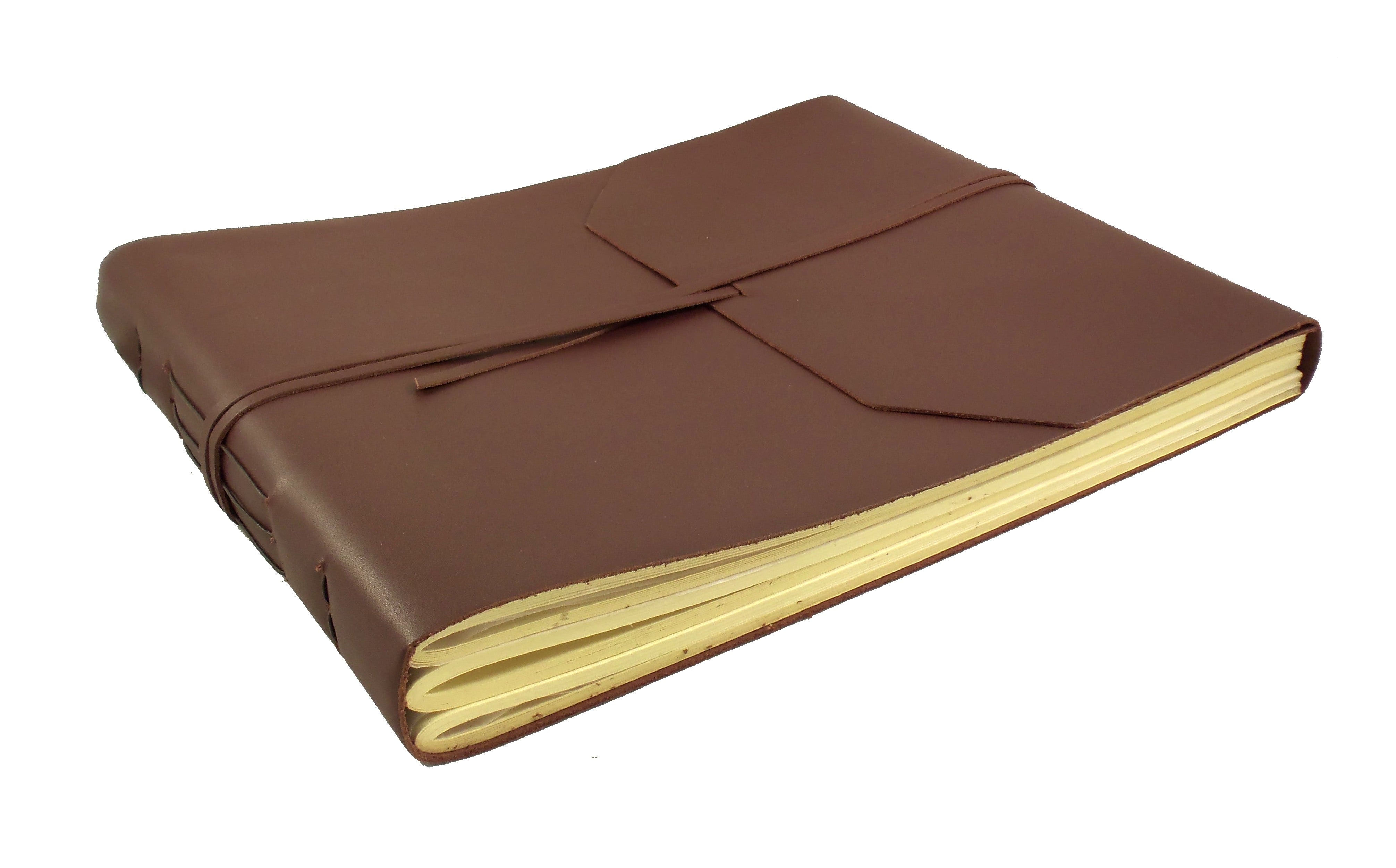 Large Genuine Leather Photo Album with Gift Box - Holds 400 4x6