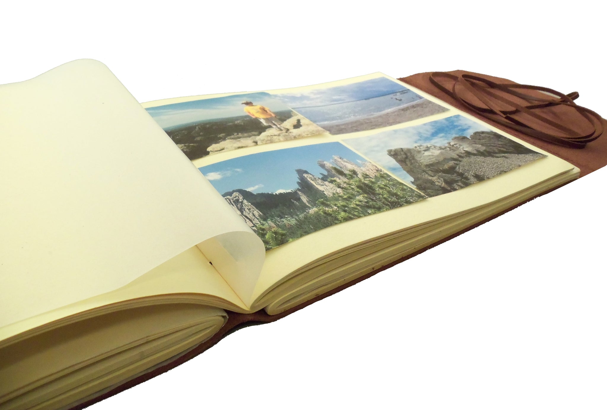 Large Genuine Leather Photo Album with Gift Box - Holds 400 4x6