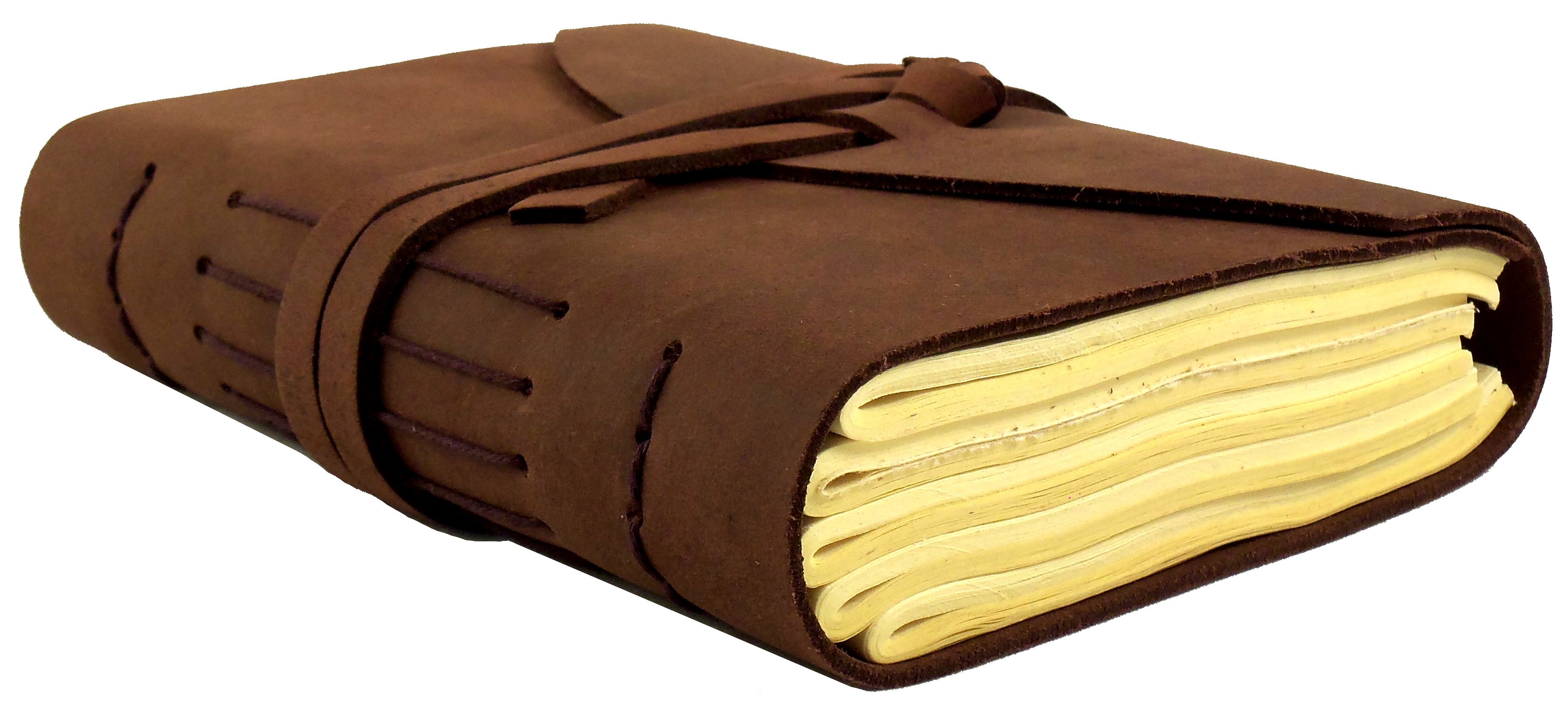 Genuine Leather Legacy Journal with Handmade Paper - 380 Pages - Trave ...