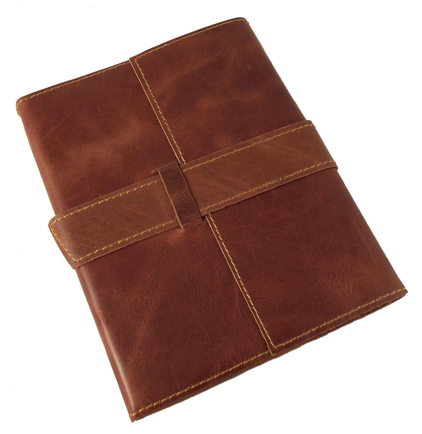 Refillable Leather Travel Journal with Handmade Paper - 200 pages - Soft Leather Lays Flat - 6x8" - - Rustic Ridge Leather