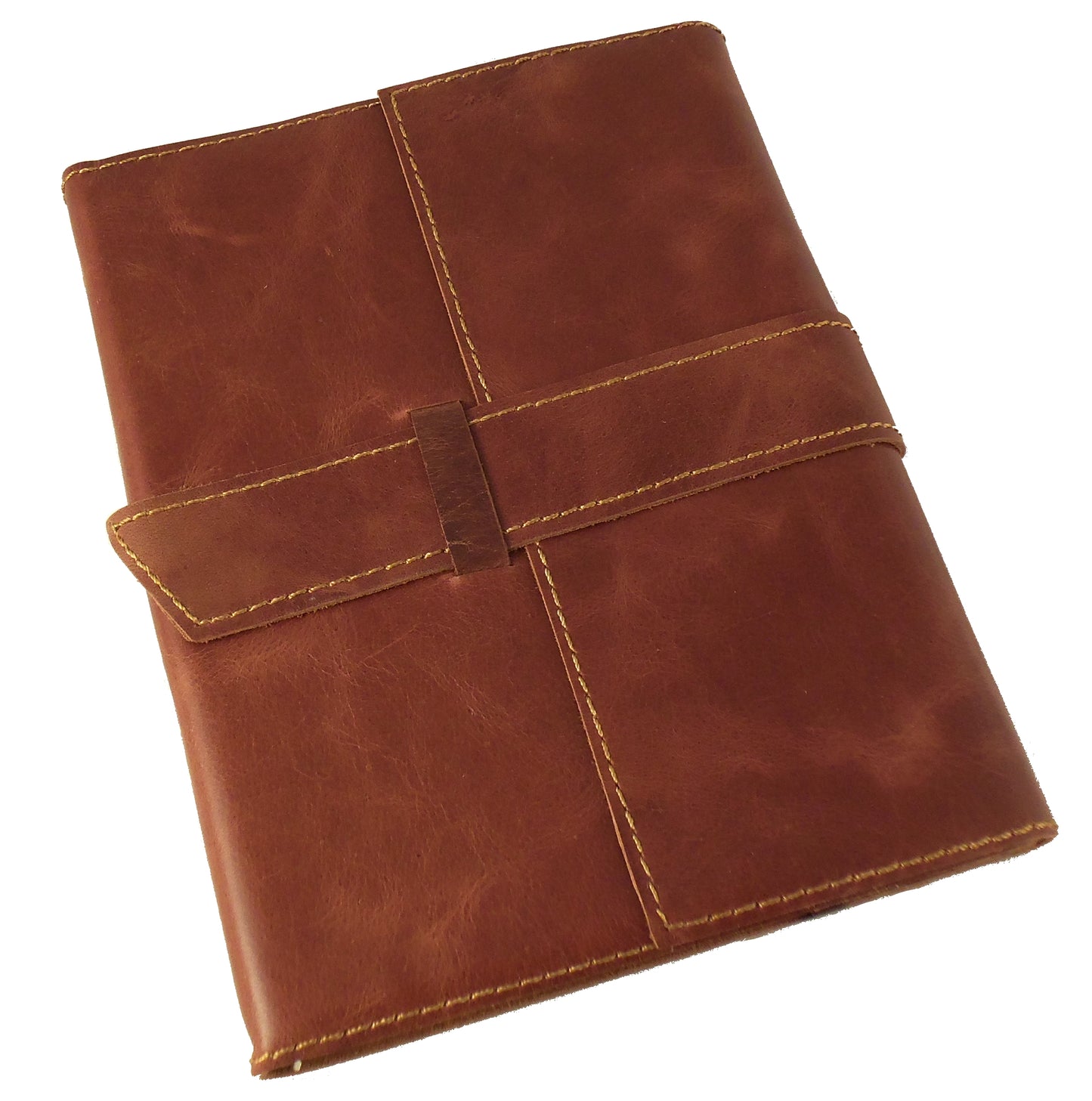 Refillable Leather Travel Journal with Handmade Paper - 200 pages - Soft Leather Lays Flat - 6x8" - - Rustic Ridge Leather