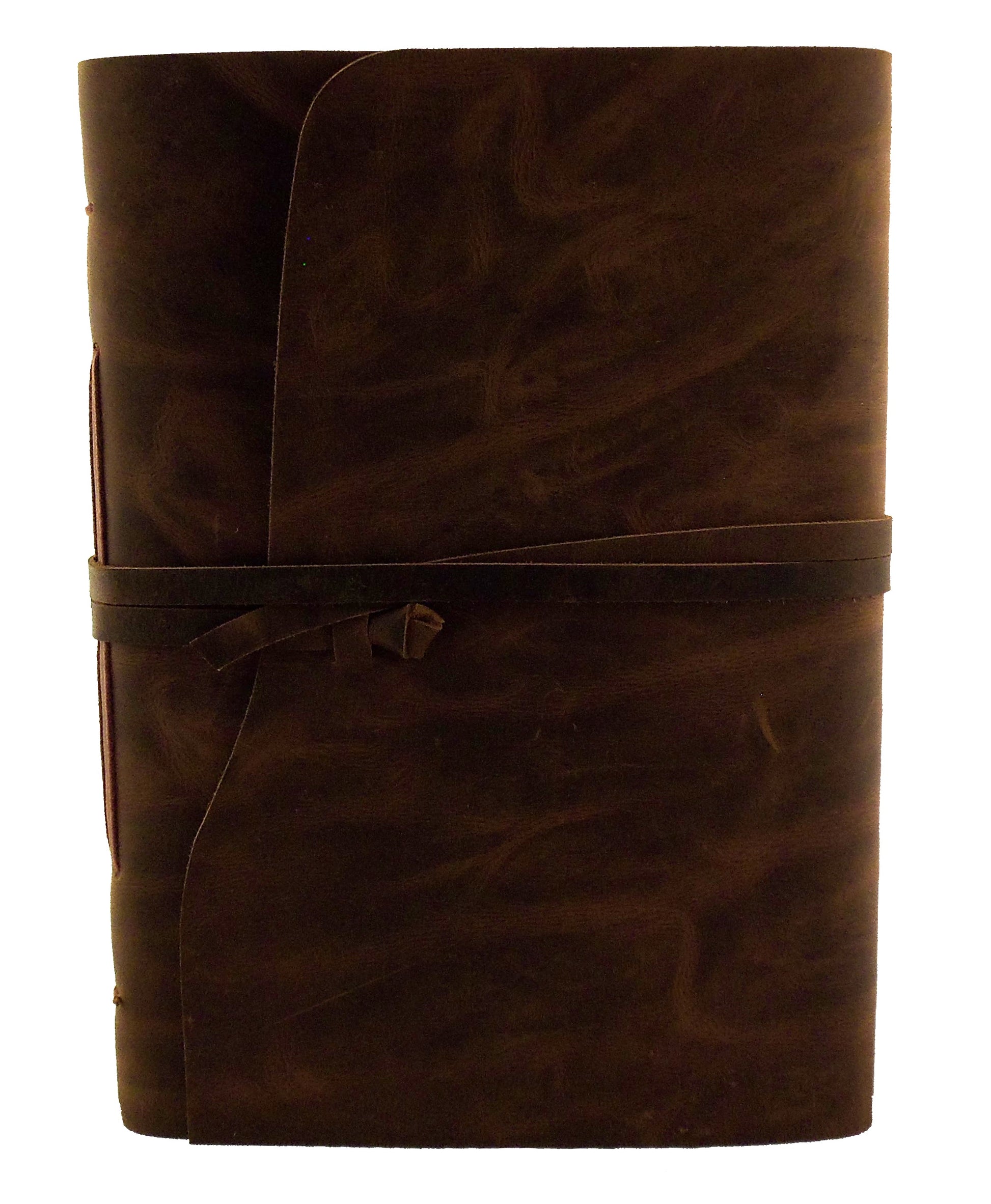 Large Genuine Leather Journal/Sketchbook with Gift Box - 380 Pages - 9" x 12" - Rustic Vintage Style - Rustic Ridge Leather
